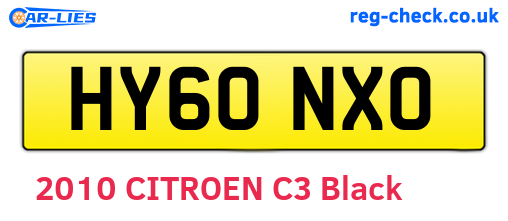 HY60NXO are the vehicle registration plates.