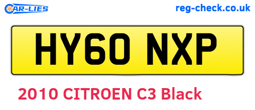 HY60NXP are the vehicle registration plates.