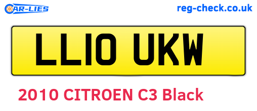 LL10UKW are the vehicle registration plates.