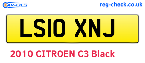 LS10XNJ are the vehicle registration plates.