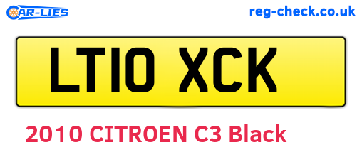 LT10XCK are the vehicle registration plates.