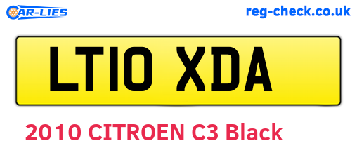 LT10XDA are the vehicle registration plates.