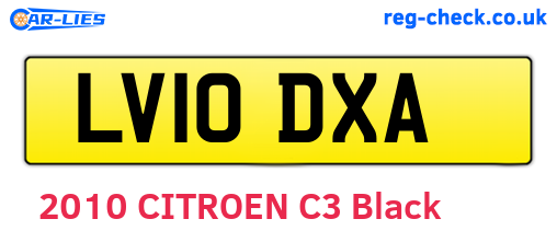 LV10DXA are the vehicle registration plates.