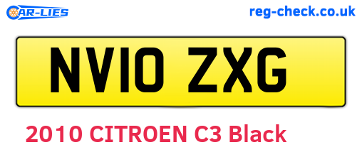 NV10ZXG are the vehicle registration plates.