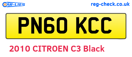 PN60KCC are the vehicle registration plates.