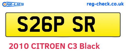 S26PSR are the vehicle registration plates.
