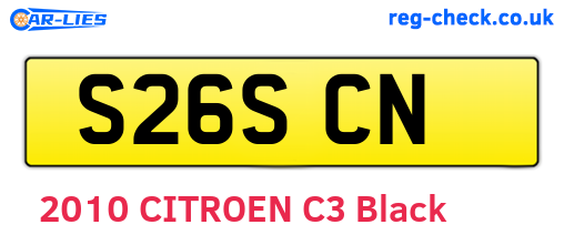 S26SCN are the vehicle registration plates.
