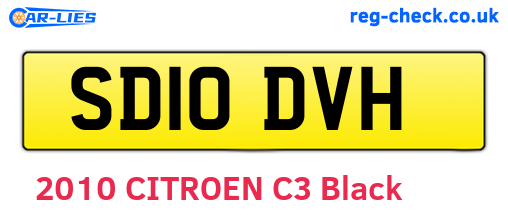 SD10DVH are the vehicle registration plates.