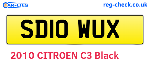 SD10WUX are the vehicle registration plates.