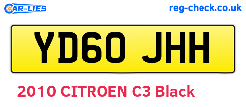 YD60JHH are the vehicle registration plates.