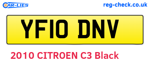 YF10DNV are the vehicle registration plates.