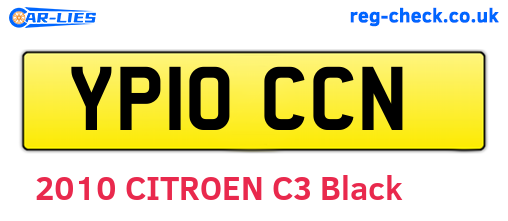 YP10CCN are the vehicle registration plates.