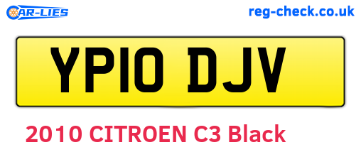 YP10DJV are the vehicle registration plates.