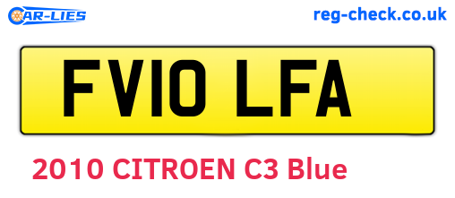 FV10LFA are the vehicle registration plates.