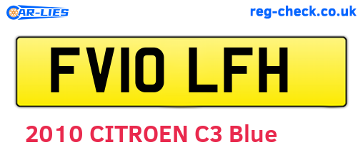 FV10LFH are the vehicle registration plates.