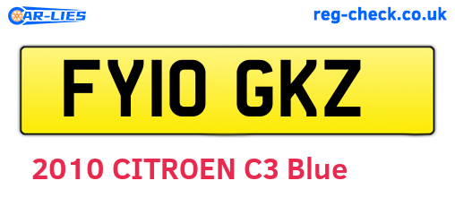 FY10GKZ are the vehicle registration plates.