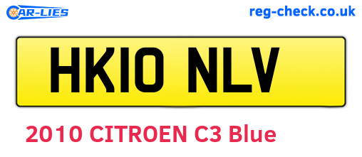 HK10NLV are the vehicle registration plates.