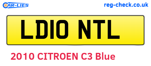 LD10NTL are the vehicle registration plates.