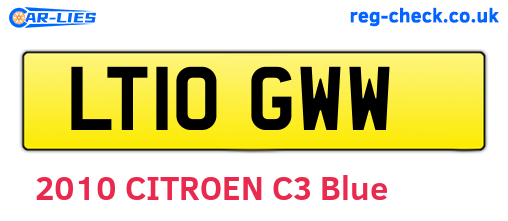 LT10GWW are the vehicle registration plates.