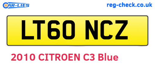 LT60NCZ are the vehicle registration plates.