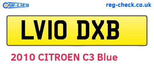 LV10DXB are the vehicle registration plates.