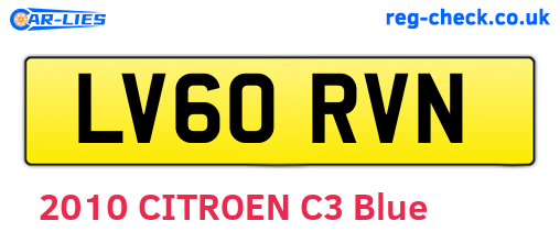 LV60RVN are the vehicle registration plates.