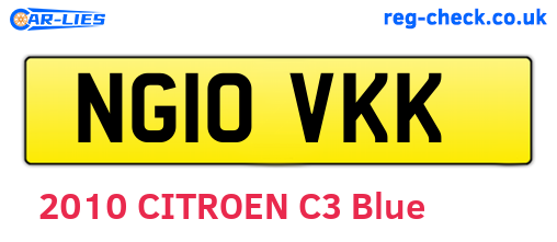 NG10VKK are the vehicle registration plates.