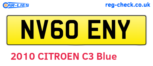 NV60ENY are the vehicle registration plates.