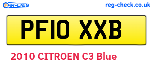 PF10XXB are the vehicle registration plates.