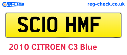 SC10HMF are the vehicle registration plates.