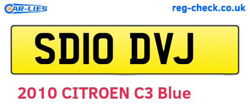 SD10DVJ are the vehicle registration plates.
