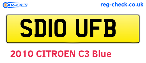 SD10UFB are the vehicle registration plates.