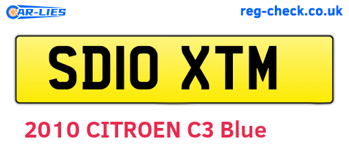 SD10XTM are the vehicle registration plates.