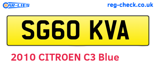 SG60KVA are the vehicle registration plates.