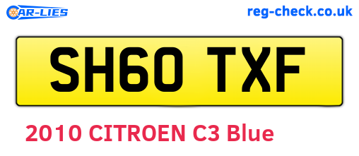 SH60TXF are the vehicle registration plates.