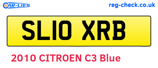 SL10XRB are the vehicle registration plates.