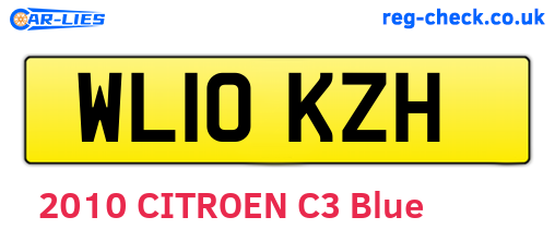 WL10KZH are the vehicle registration plates.