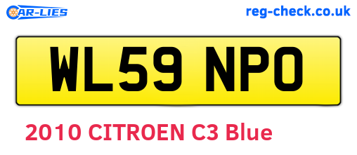 WL59NPO are the vehicle registration plates.