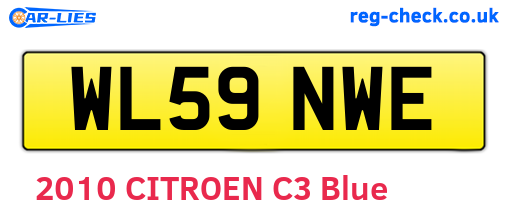 WL59NWE are the vehicle registration plates.