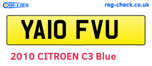 YA10FVU are the vehicle registration plates.