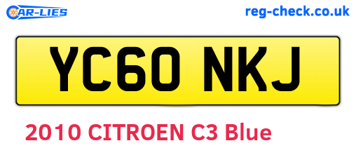YC60NKJ are the vehicle registration plates.