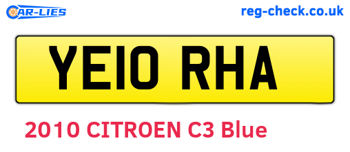 YE10RHA are the vehicle registration plates.