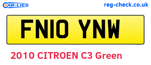 FN10YNW are the vehicle registration plates.