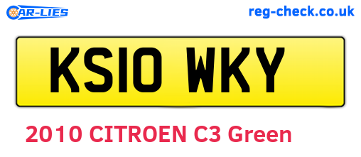 KS10WKY are the vehicle registration plates.