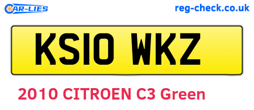 KS10WKZ are the vehicle registration plates.