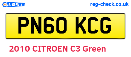 PN60KCG are the vehicle registration plates.