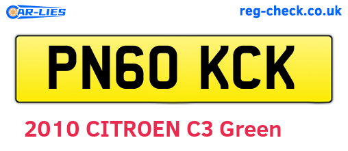 PN60KCK are the vehicle registration plates.