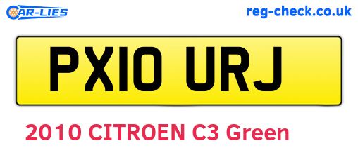 PX10URJ are the vehicle registration plates.