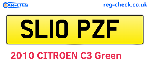 SL10PZF are the vehicle registration plates.