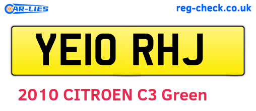 YE10RHJ are the vehicle registration plates.